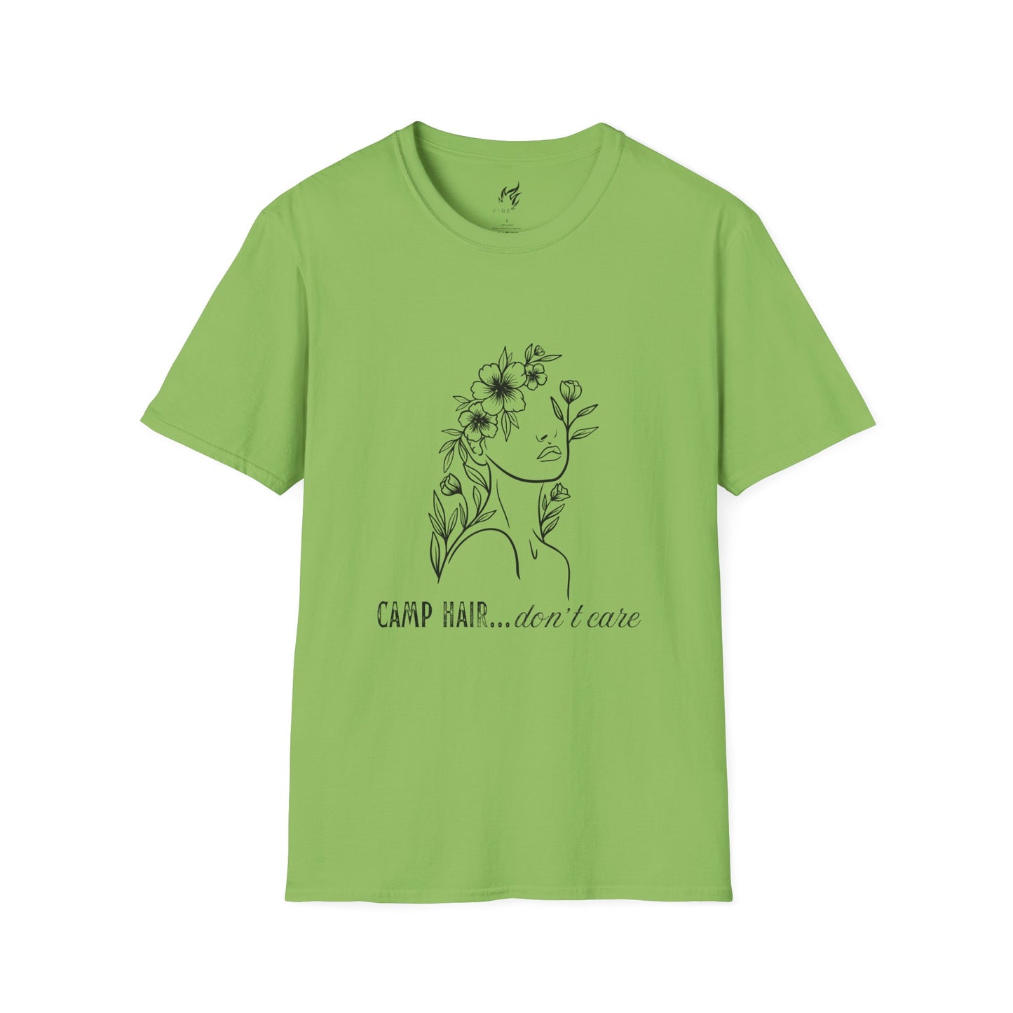 Camp Hair Don't Care Unisex Softstyle T-Shirt Camping
