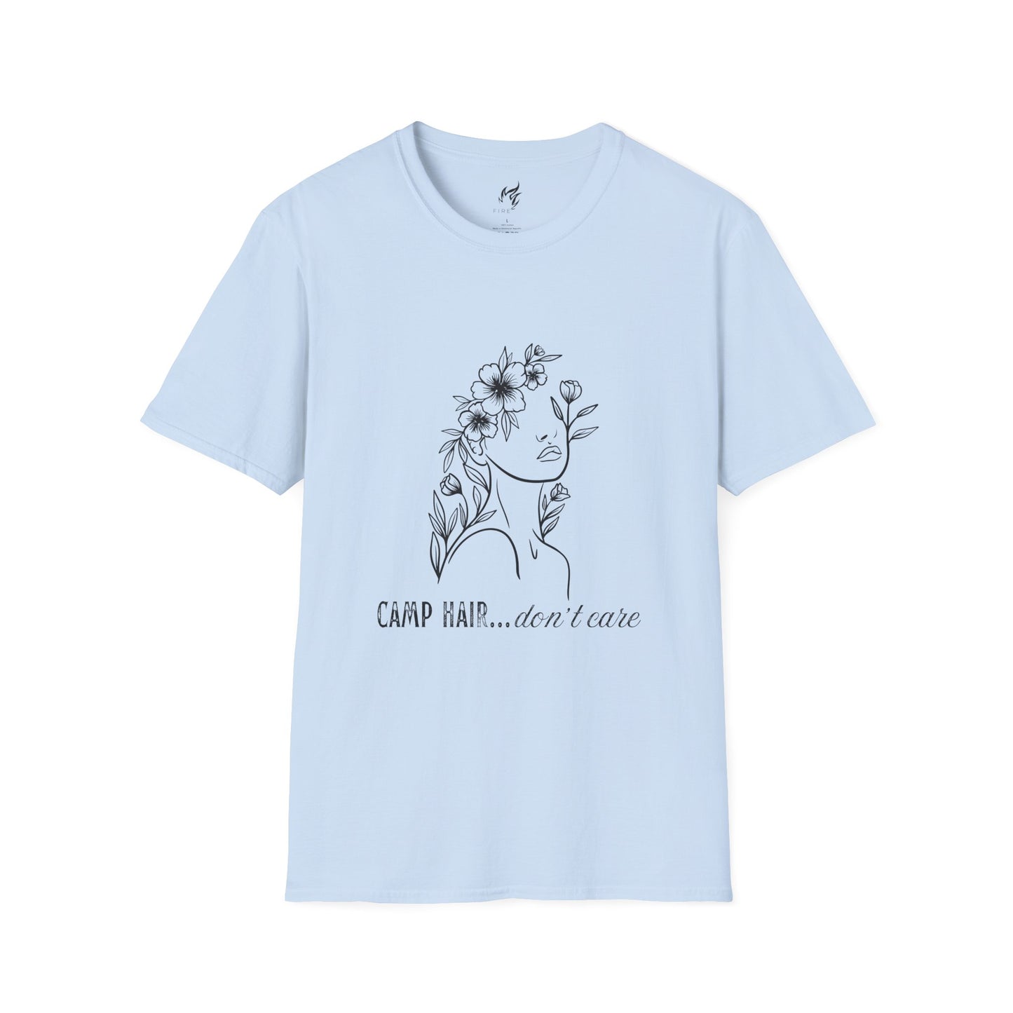 Camp Hair Don't Care Unisex Softstyle T-Shirt Camping