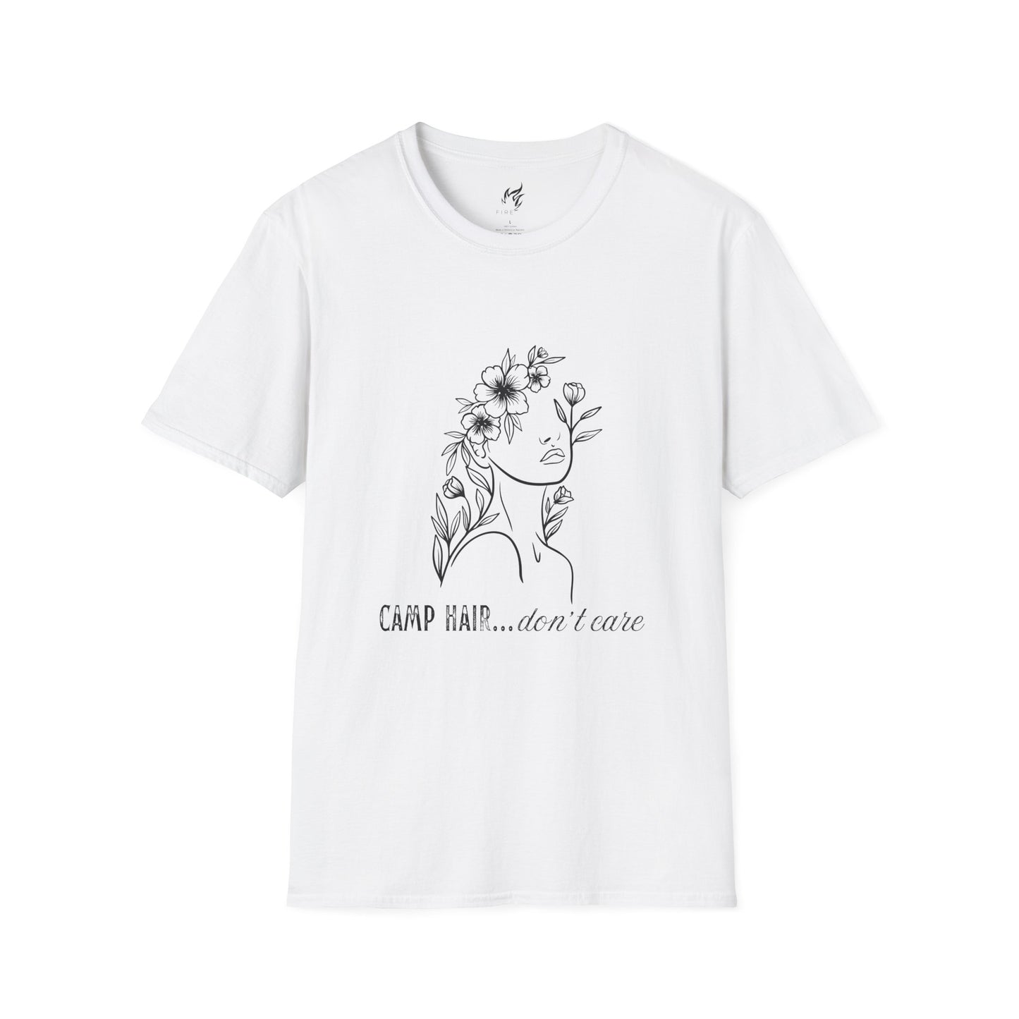 Camp Hair Don't Care Unisex Softstyle T-Shirt Camping