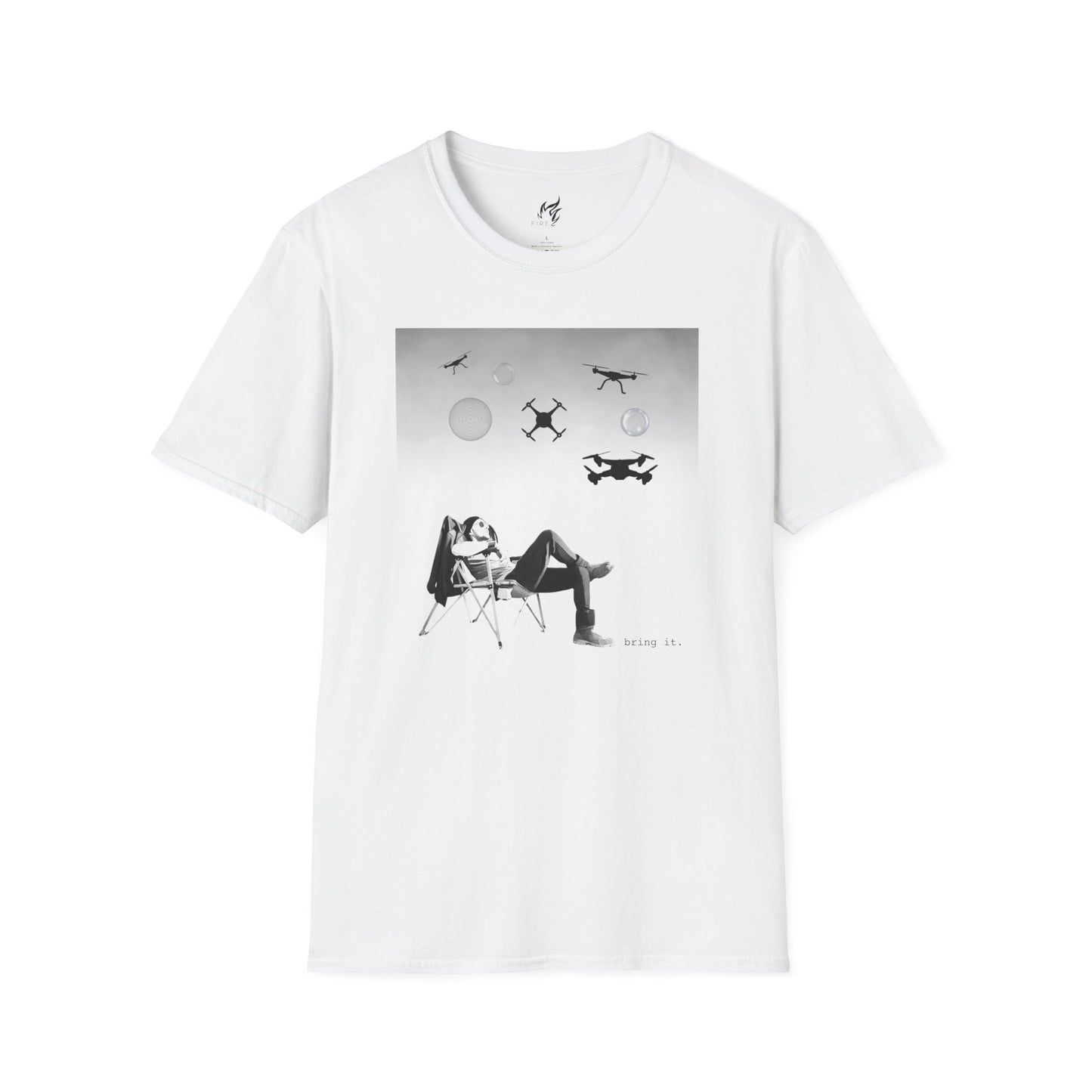 Bring it - Alien Orbs Drones Unisex Softstyle T-Shirt