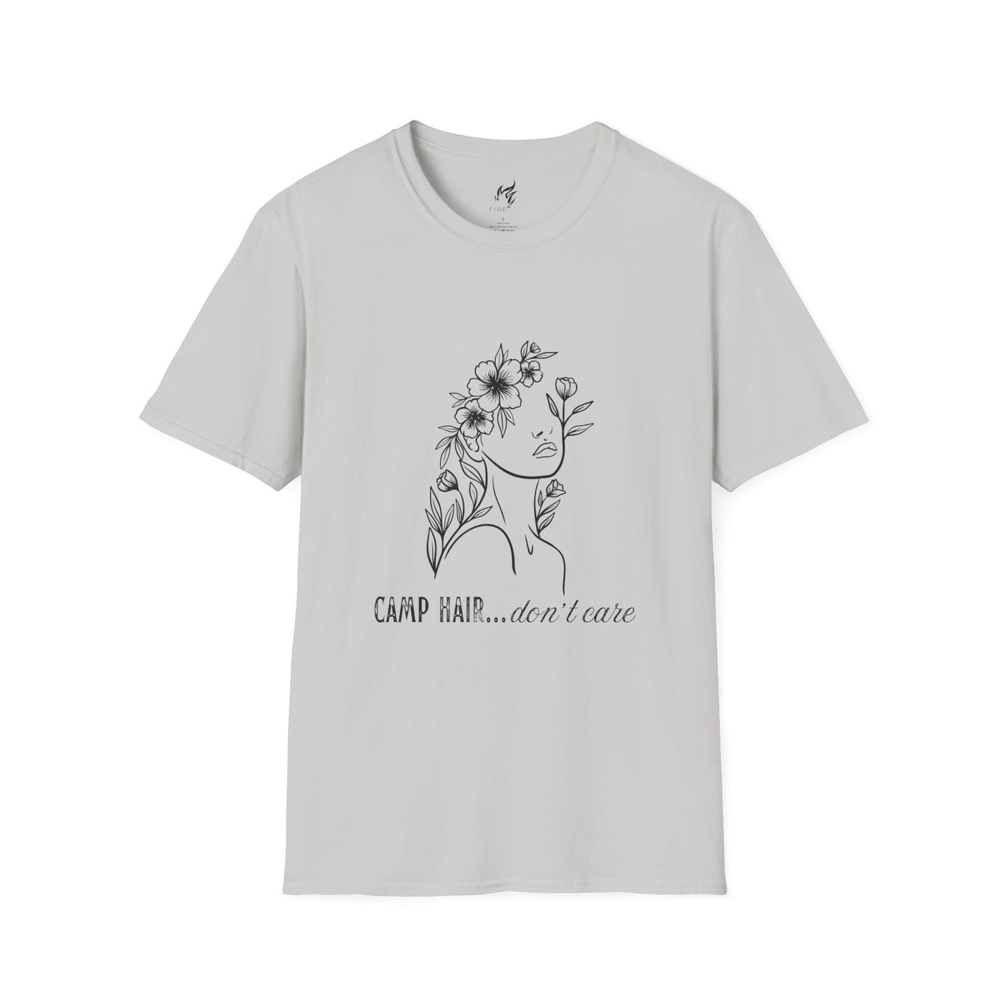 Camp Hair Don't Care Unisex Softstyle T-Shirt Camping