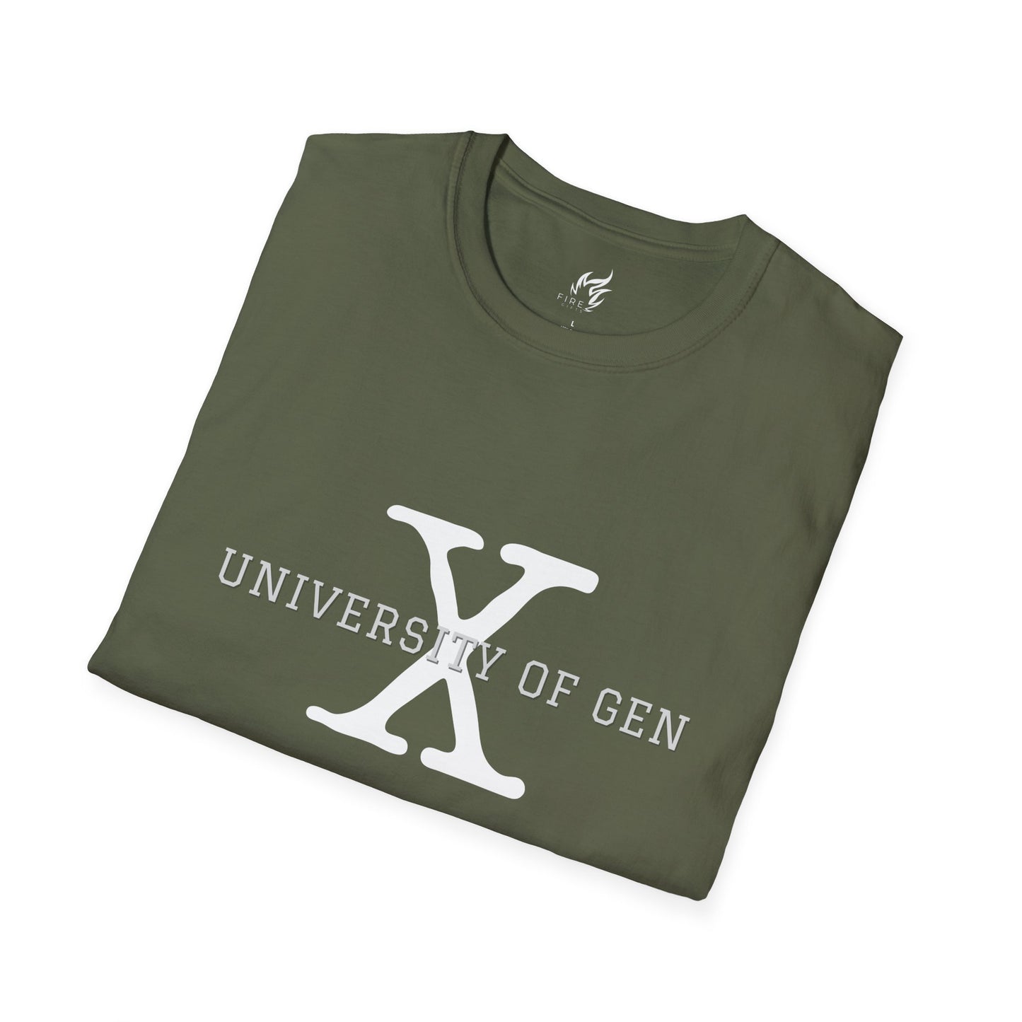 University of Gen X Latin Motto "DON'T CARE ABOUT YOUR FEELINGS" - Unisex Softstyle T-Shirt