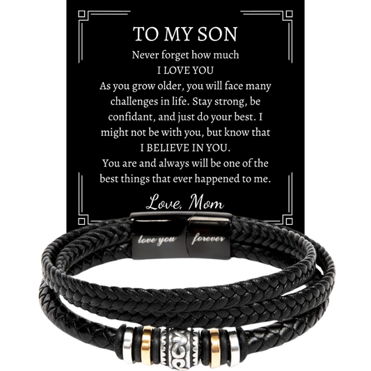 To My Son | I Love You | I Believe In You | Bracelet - WB