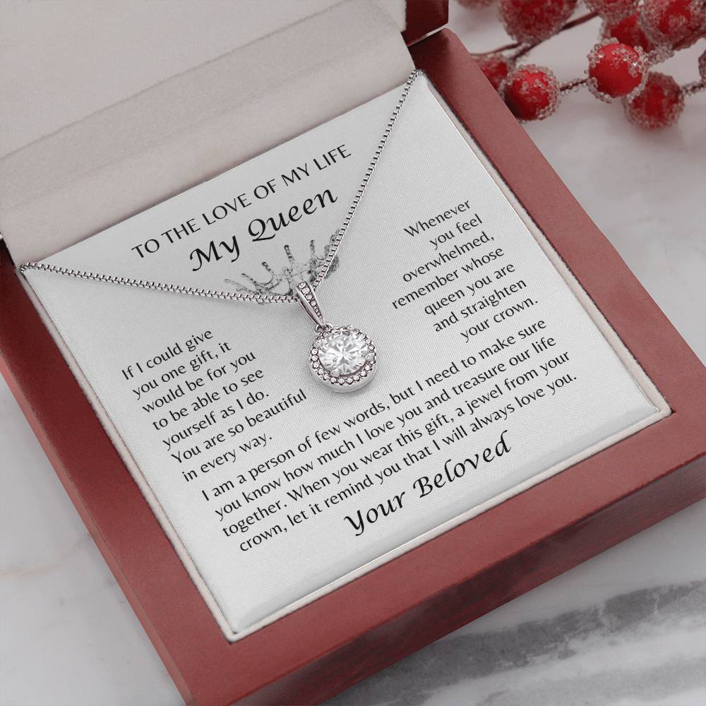 To The Love of My Life, My Queen - From Beloved - Crown Jewel Necklace