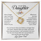 To My Daughter - Never Forget That I Love You - Love Knot Necklace
