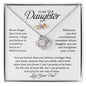 To My Daughter - Never Forget That I Love You - Love Knot Necklace