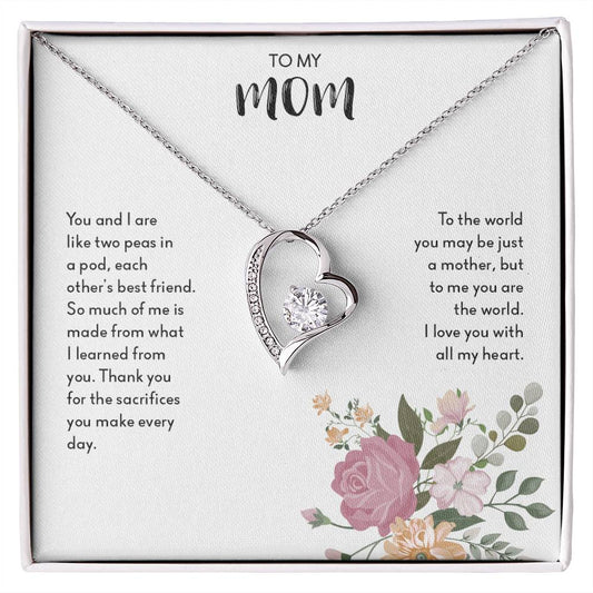 To My Mom | I Love You With All My Heart - Forever Love Necklace